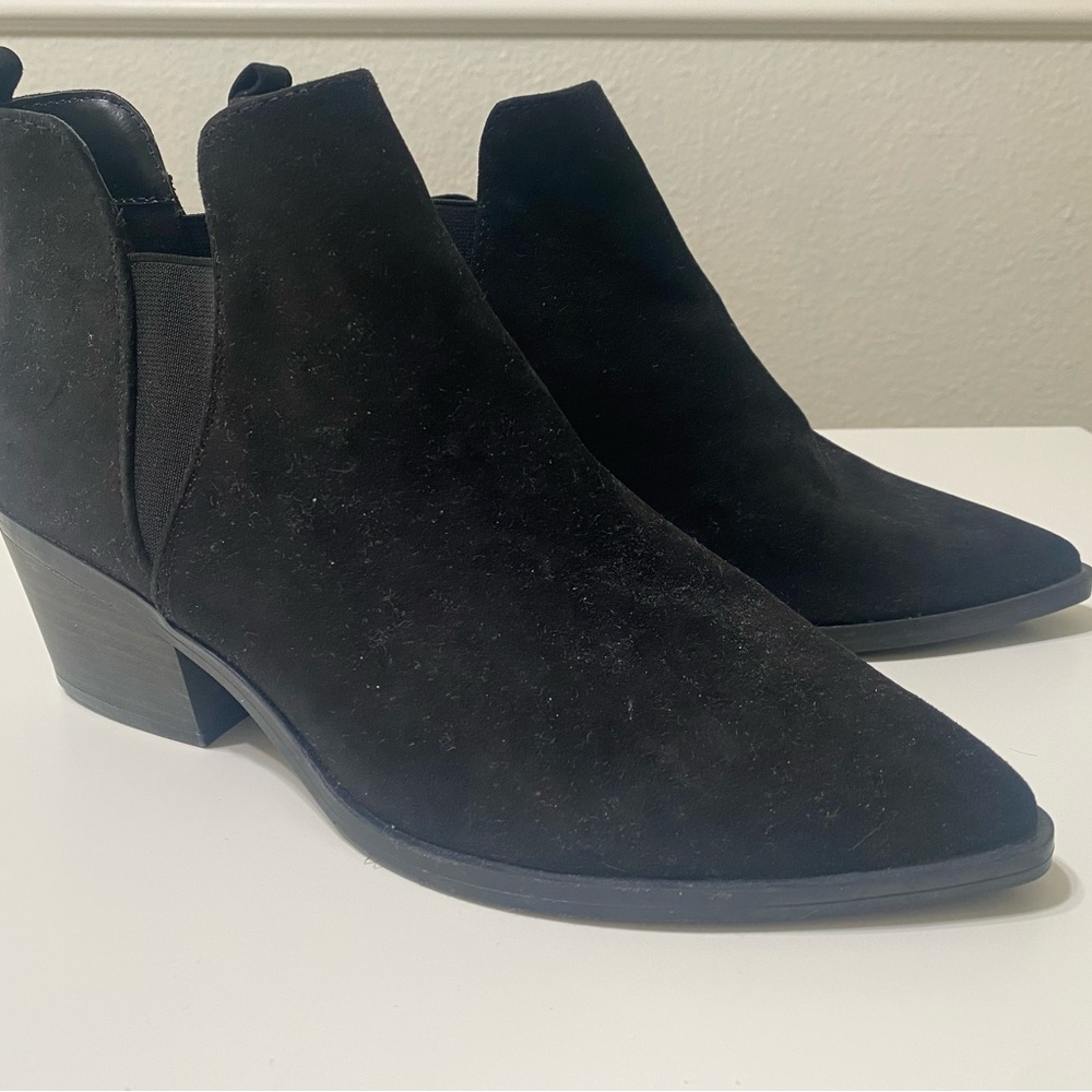 Elegant Black Suede Ankle Booties